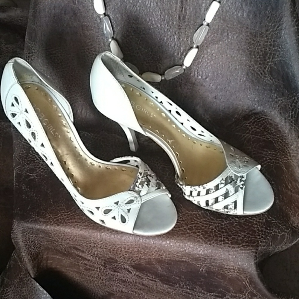 BCBGirls Beige open toe heels